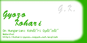 gyozo kohari business card